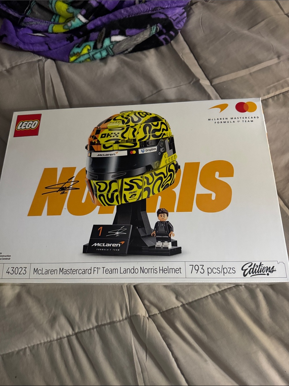 LEGO McLaren Yellow and Black Racing Helmet Display Set